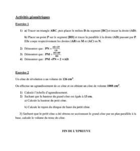 Epreuves précédentes Concours Douanes : Niveau BFEM (Agents de Constatation)