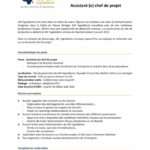 un (01) Assistant de projet 1