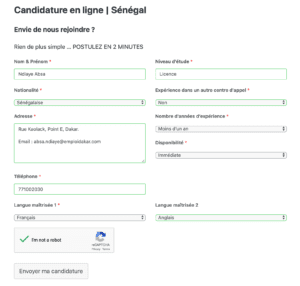 Candidature Spontanée à Sitel Group (Stage & Emploi)