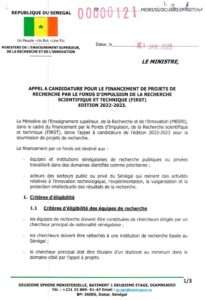 Appel à candidature pour le financement de projets