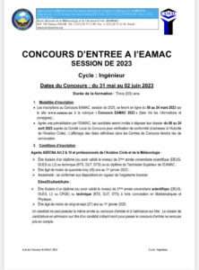 Concours EAMAC 2023 : Cycle Ingénieur