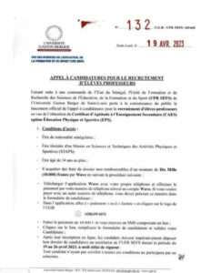 Concours Recrutement d’élèves professeurs en Éducation Physique