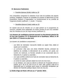 Concours de recrutement des magistrats de la cour des comptes