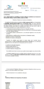 Urgent Concours CREM Complétion du dossier