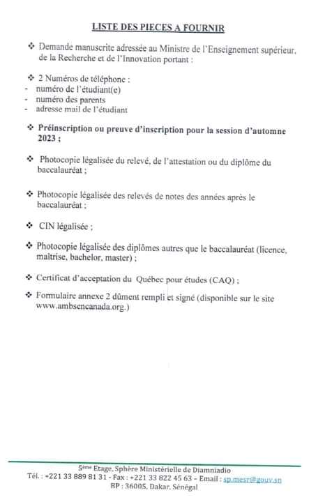 APPEL À CANDIDATURE POUR LES BOURSES D'EXEMPTION OFFERTES PAR LE QUEBEC