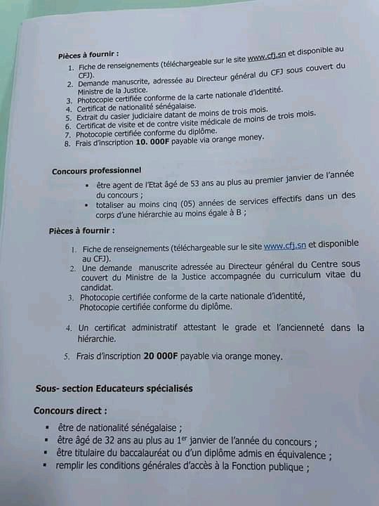 Communiqué portant ouverture du concours de la magistrature greffier