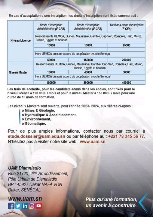 Appel à candidature pour l'admission en première année de nouveaux bacheliers étrangers