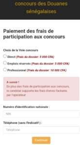 Comment s'inscrire en Ligne au Concours Douanes 2023